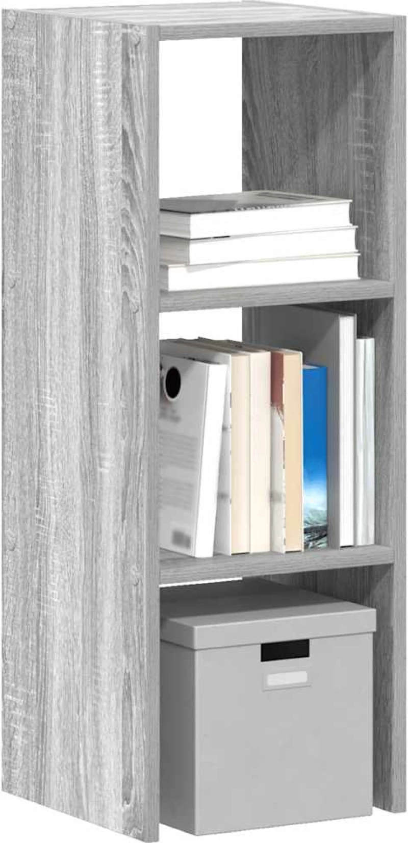 vidaXL Βιβλιοθήκη Στοιβαζόμενα Γκρι Sonoma 30x30x80 εκ. Επεξ. Ξύλο