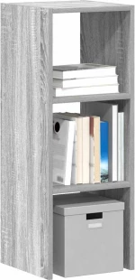 vidaXL Βιβλιοθήκη Στοιβαζόμενα Γκρι Sonoma 30x30x80 εκ. Επεξ. Ξύλο