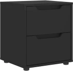 vidaXL Κομοδίνο "VISNES" Μαύρο 45x40x50 cm Κατασκευασμένο ξύλο