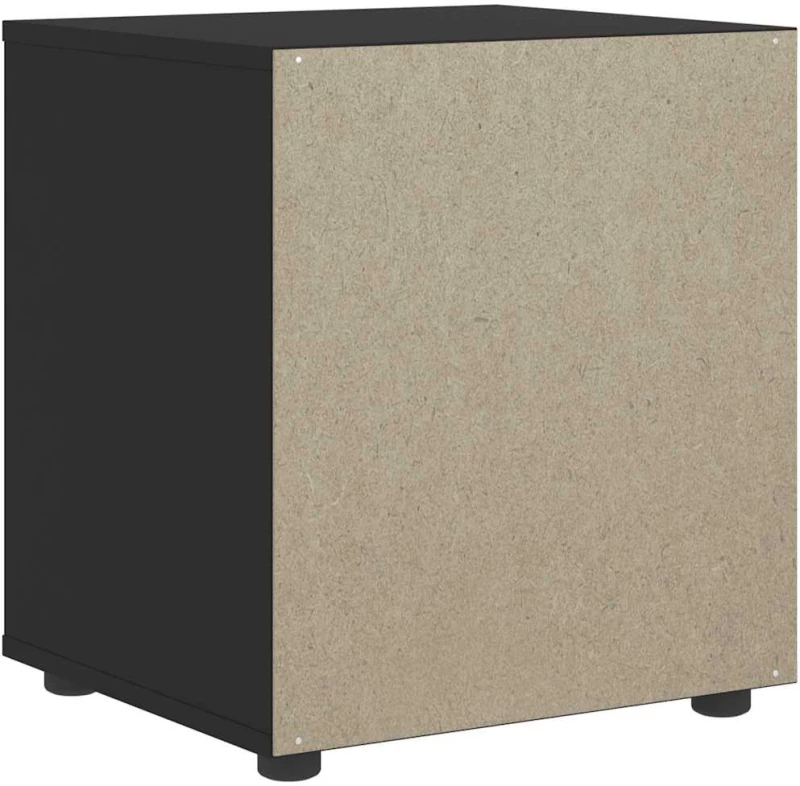 vidaXL Κομοδίνο "VISNES" Μαύρο 45x40x50 cm Κατασκευασμένο ξύλο