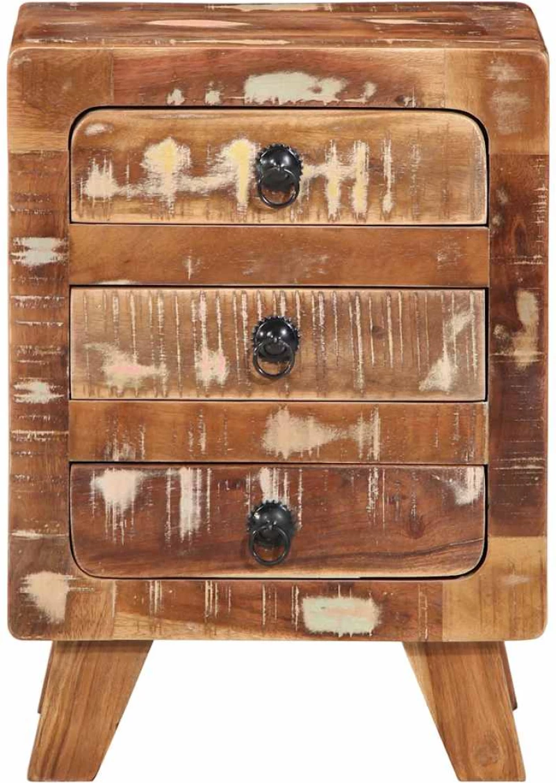 vidaXL Κομοδίνο 37x32x50 cm Στερεό ξύλο αναγεννημένο