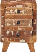 vidaXL Κομοδίνο 37x32x50 cm Στερεό ξύλο αναγεννημένο