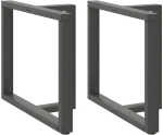 vidaXL Πόδια τραπεζαρίας σχήμα T 2τεμ. Ανθρακί 100x35x(72-73)εκ Ατσάλι