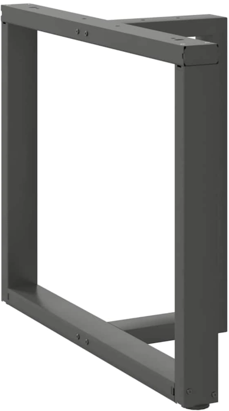 vidaXL Πόδια τραπεζαρίας σχήμα T 2τεμ. Ανθρακί 100x35x(72-73)εκ Ατσάλι