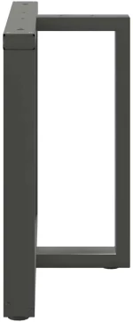 vidaXL Πόδια τραπεζαρίας σχήμα T 2τεμ. Ανθρακί 100x35x(72-73)εκ Ατσάλι