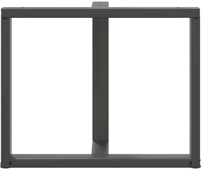 vidaXL Πόδια τραπεζαρίας σχήμα T 2τεμ. Ανθρακί 100x35x(72-73)εκ Ατσάλι