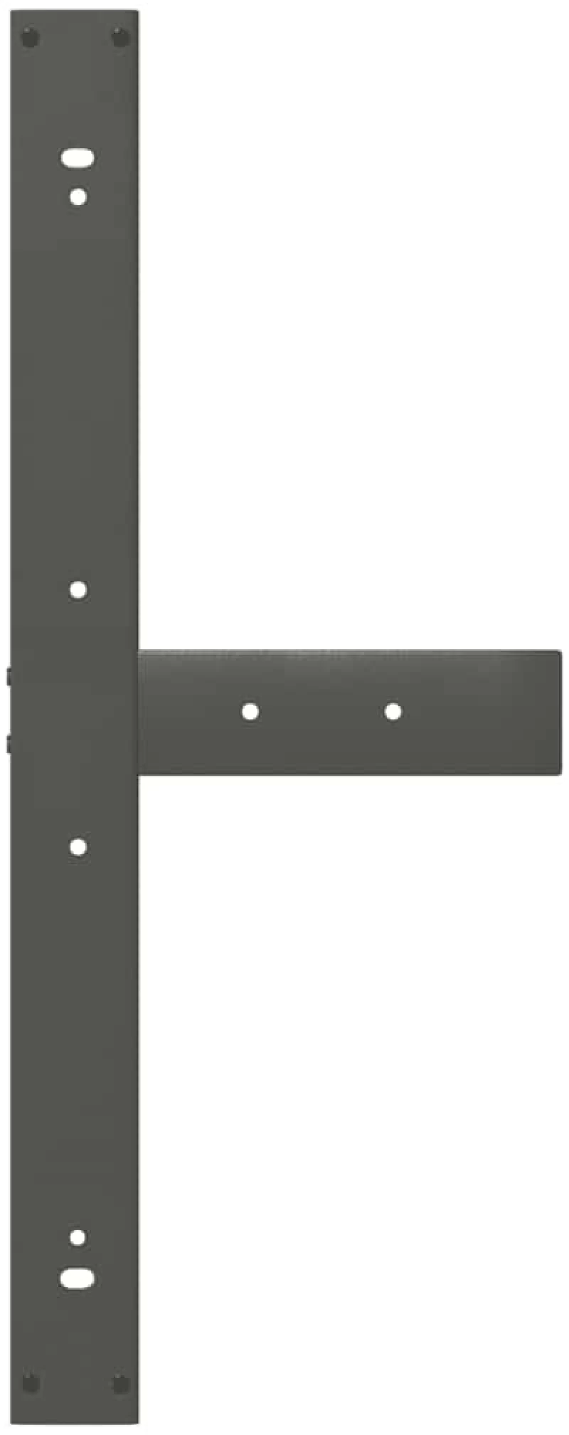 vidaXL Πόδια τραπεζαρίας σχήμα T 2τεμ. Ανθρακί 100x35x(72-73)εκ Ατσάλι