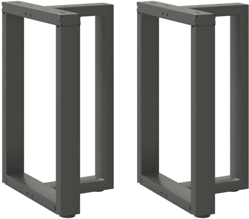 vidaXL Πόδια τραπεζαρίας σχήμα T 2τεμ. Ανθρακί 60x35x(72-73)εκ. Ατσάλι