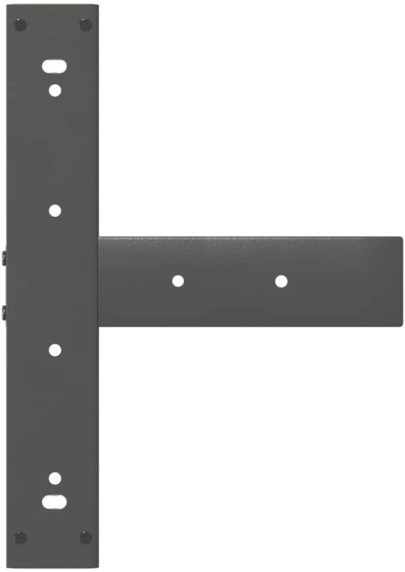 vidaXL Πόδια τραπεζαρίας σχήμα T 2τεμ. Ανθρακί 60x35x(72-73)εκ. Ατσάλι