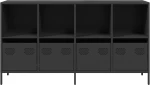 vidaXL Ντουλάπι Μαύρο 135x39x73,5 εκ. από Χάλυβα Ψυχρής Έλασης