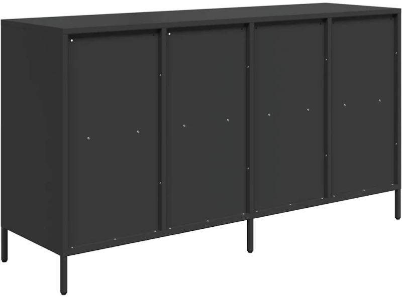 vidaXL Ντουλάπι Μαύρο 135x39x73,5 εκ. από Χάλυβα Ψυχρής Έλασης