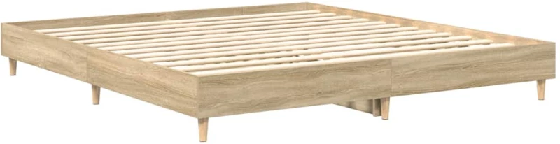 vidaXL Πλαίσιο Κρεβατιού Χωρ. Στρώμα Sonoma Δρυς 160x200 εκ. Επ. Ξύλο