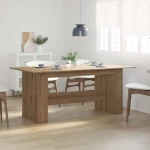 vidaXL Τραπεζαρία Artisan Oak 180x90x76 cm Ξύλινη κατασκευή