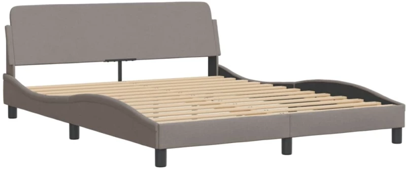 vidaXL Κρεβάτι Taupe 160x200 εκ. Υφασμάτινο