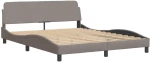 vidaXL Κρεβάτι Taupe 160x200 εκ. Υφασμάτινο