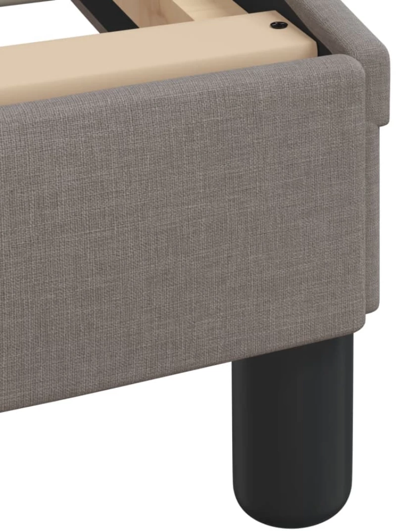 vidaXL Κρεβάτι Taupe 160x200 εκ. Υφασμάτινο