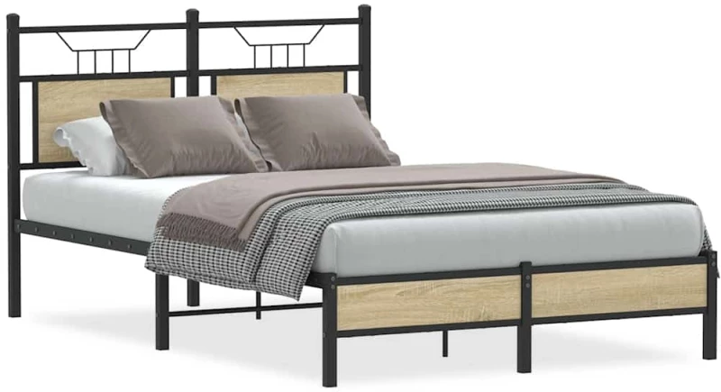 vidaXL Πλαίσιο Κρεβατιού Χωρ. Στρώμα Sonoma Δρυς 120x200εκ. Επ. Ξύλο