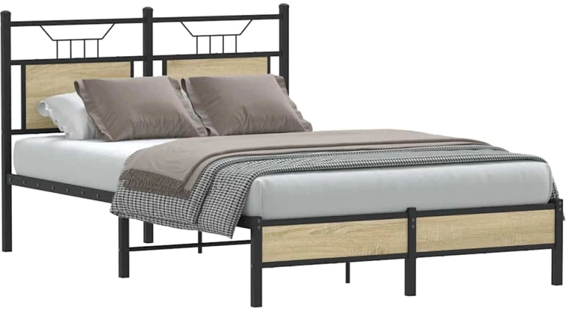 vidaXL Πλαίσιο Κρεβατιού Χωρ. Στρώμα Sonoma Δρυς 120x200εκ. Επ. Ξύλο