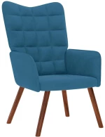 vidaXL Πολυθρόνα Relax Μπλε Βελούδινη