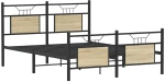 vidaXL Πλαίσιο Κρεβατιού Χωρ. Στρώμα Sonoma Δρυς 140x200εκ. Επ. Ξύλο