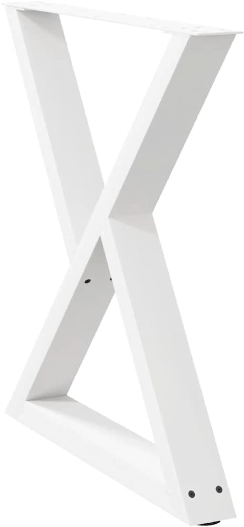 vidaXL Πόδια τραπεζαρίας 2 τεμάχια Λευκό 70x(72-73,3) cm Ατσάλι