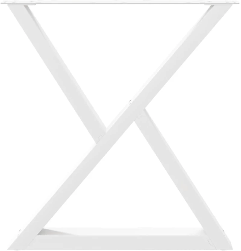 vidaXL Πόδια τραπεζαρίας 2 τεμάχια Λευκό 70x(72-73,3) cm Ατσάλι