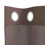 vidaXL Κουρτίνες Voile με ροδέλες 2 τεμάχια Καφέ 140x225 εκ.