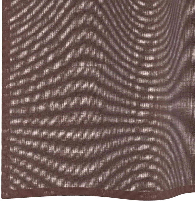 vidaXL Κουρτίνες Voile με ροδέλες 2 τεμάχια Καφέ 140x225 εκ.