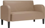 vidaXL Καναπές Loveseat Καπουτσίνο 110 εκ. Συνθετικό δέρμα