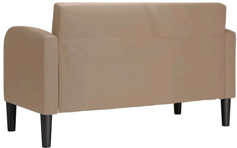vidaXL Καναπές Loveseat Καπουτσίνο 110 εκ. Συνθετικό δέρμα