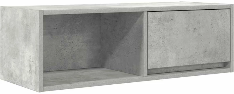 vidaXL Έπιπλο Τηλεόρασης Γκρι Σκυροδέματος 80x31x25,5εκ. Επεξεργ. Ξύλο