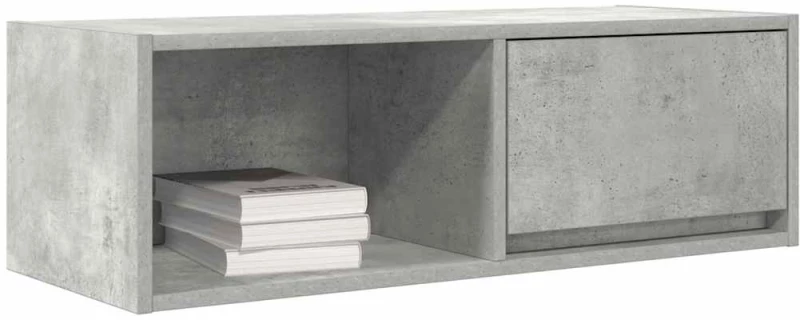 vidaXL Έπιπλο Τηλεόρασης Γκρι Σκυροδέματος 80x31x25,5εκ. Επεξεργ. Ξύλο