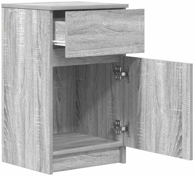 vidaXL Κομοδίνο Γκρι Sonoma 39x35x65 εκ. από Επεξεργασμένο Ξύλο