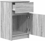 vidaXL Κομοδίνο Γκρι Sonoma 39x35x65 εκ. από Επεξεργασμένο Ξύλο