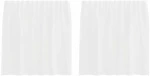 vidaXL Κουρτίνες Voile με βρόχους 2 τεμάχια Λευκό 140x140 cm