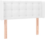 vidaXL Κεφαλάρι με Πτερύγια Λευκό 93x16x78/88 εκ. Συνθετικό Δέρμα