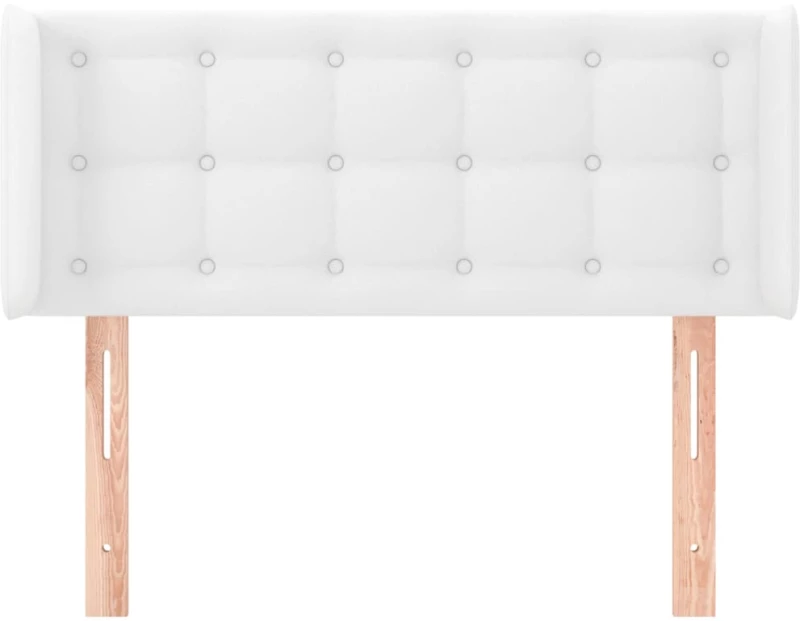 vidaXL Κεφαλάρι με Πτερύγια Λευκό 93x16x78/88 εκ. Συνθετικό Δέρμα