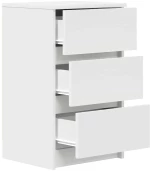 vidaXL Κομοδίνο με 3 συρτάρια Λευκό 39x35x65 εκ.