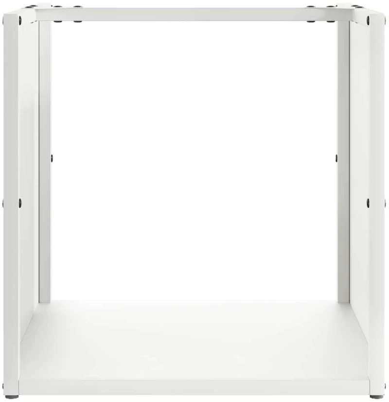 vidaXL Ράφι Καυσόξυλων Λευκό 40x40x40 εκ. Χάλυβας ψυχρής έλασης