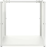 vidaXL Ράφι Καυσόξυλων Λευκό 40x40x40 εκ. Χάλυβας ψυχρής έλασης