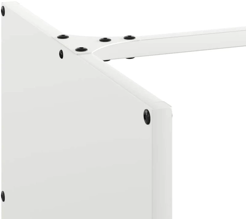 vidaXL Ράφι Καυσόξυλων Λευκό 40x40x40 εκ. Χάλυβας ψυχρής έλασης