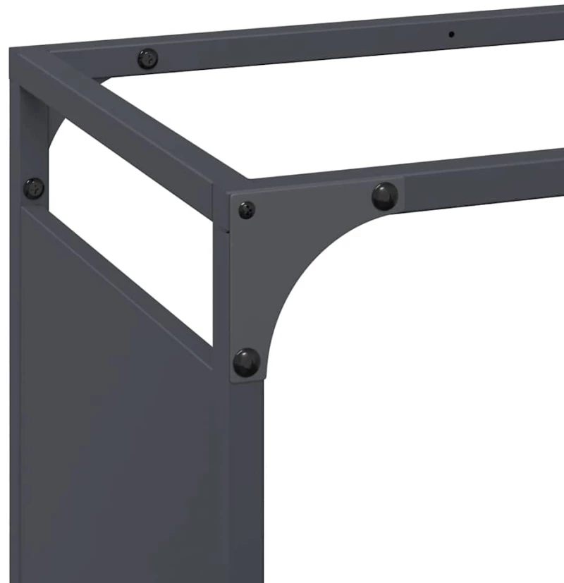 vidaXL Ράφι Καυσόξυλων Ανθρακί 60x28x65 εκ. Χάλυβας ψυχρής έλασης
