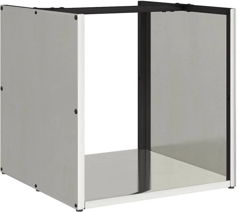 vidaXL Ραφιέρα Καυσόξυλων 40x40x40 εκ. από Ανοξείδωτο ατσάλι