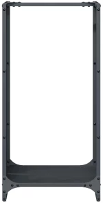 vidaXL Ράφι Καυσόξυλων Ανθρακί 40x30x80 εκ. Χάλυβας ψυχρής έλασης