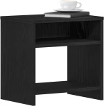 vidaXL Κομοδίνο Μαύρο Δρυς 40 x 30 x 40 εκ. από Επεξεργασμένο Ξύλο