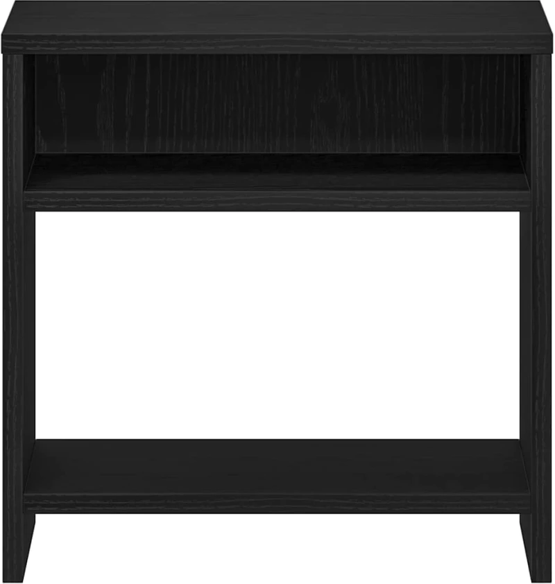 vidaXL Κομοδίνο Μαύρο Δρυς 40 x 30 x 40 εκ. από Επεξεργασμένο Ξύλο