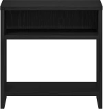 vidaXL Κομοδίνο Μαύρο Δρυς 40 x 30 x 40 εκ. από Επεξεργασμένο Ξύλο