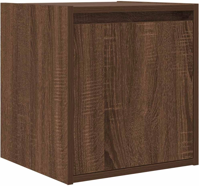 vidaXL Κομοδίνο Επιτοίχιο Καφέ Δρυς 38x34x40 εκ.