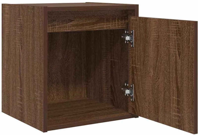 vidaXL Κομοδίνο Επιτοίχιο Καφέ Δρυς 38x34x40 εκ.