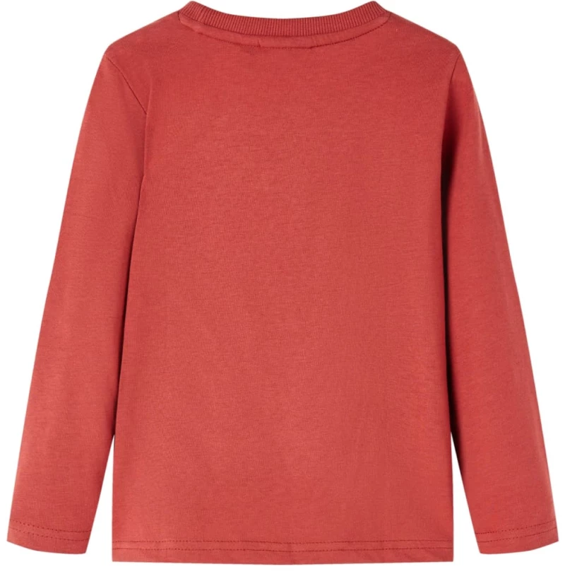 Μπλουζάκι Παιδικό Μακρυμάνικο Χρώμα Burnt Red 116